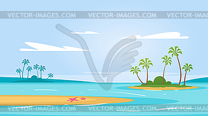 Summer season background - vector image