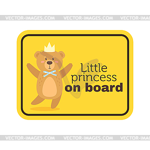 Baby on board safety sign - vector image