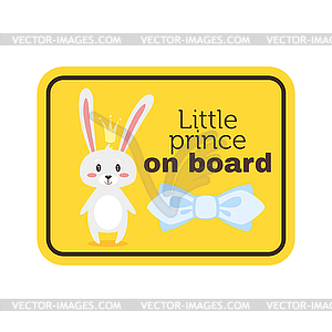 Baby on board safety sign - royalty-free vector image