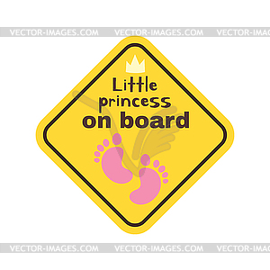 Baby on board safety sign - vector image