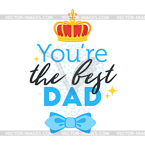 Happy father day greeting card - vector image