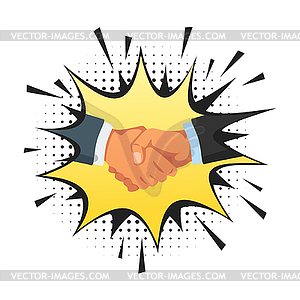 Handshake gesture - royalty-free vector image