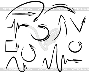 Doodle arrows - vector clip art