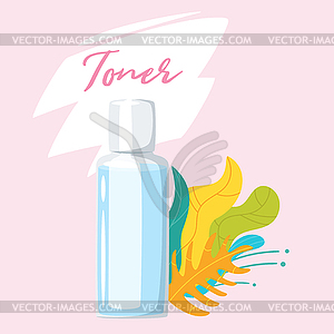Cosmetic care product in bottle - vector clipart