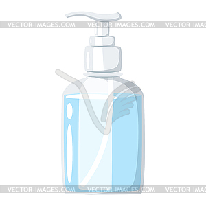 Cosmetic care product in bottle - vector image