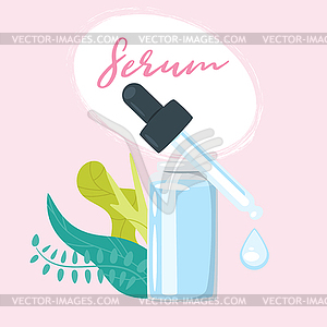 Cosmetic care product in bottle - vector clipart / vector image