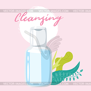 Cosmetic care product in bottle - vector clipart