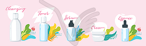 Cosmetic care product in bottle - vector clip art