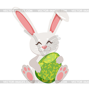 Easter cartoon style cute bunny - vector image