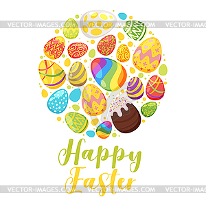 Happy Easter design template - royalty-free vector image