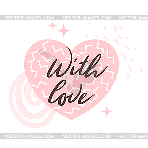 Valentine day design template - color vector clipart