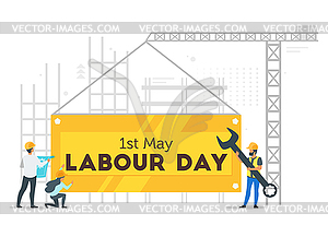 Labour day design template - color vector clipart