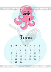 2020 calendar page - vector clipart