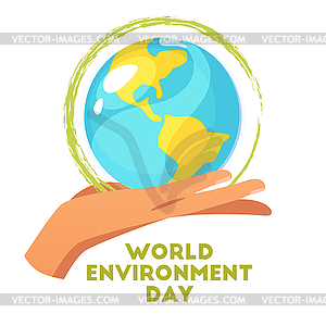 Концепция Всемирного дня окружающей среды - клипарт Royalty-Free