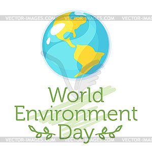 World environment day concept - vector image