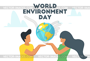 World environment day concept - vector clipart