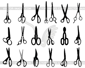 Different scissors - vector clip art