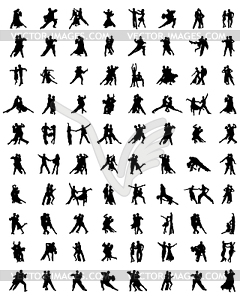 Tango players 2 - vector clip art