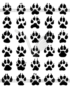 Печать собак лап - изображение в векторе / векторный клипарт