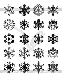 Set of  snowflakes  - vector clipart