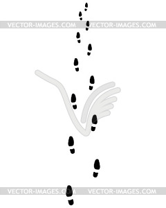 Prints of shoes - vector clipart