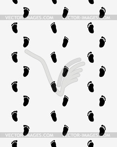 Footsteps of baby - vector EPS clipart