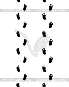 Footsteps of baby - vector clip art