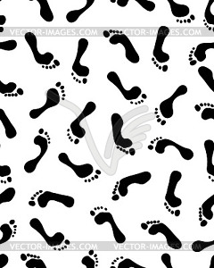 Seamless pattern of barefoot - vector image