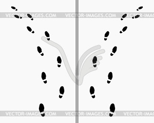 Trail of shoes  - vector image