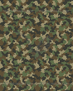 Seamless of digital camouflage - vector clipart