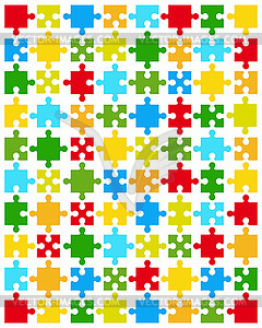 Pieces of colorful puzzle - royalty-free vector image