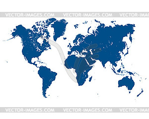 Illustration of blue map - stock vector clipart