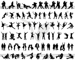 Silhouettes of people  - vector image