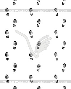 Prints of shoes - vector clip art