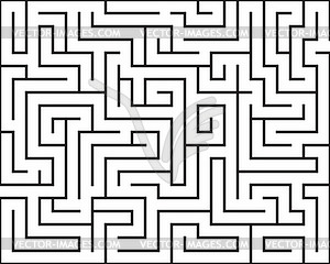 Rectangle maze isolated - vector image