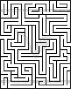 Rectangle maze isolated - vector image