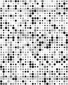 Seamless pattern with colorful dots - white & black vector clipart