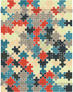 Colorful puzzle, separate pieces - vector clip art