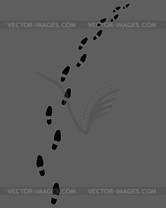 Trail of shoes prints  - vector clip art