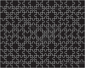 parts of black puzzle - vector image