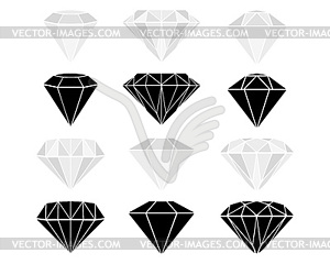 A set of diamonds - vector clip art
