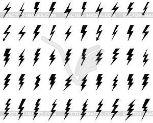 Thunder and flash lighting - vector image