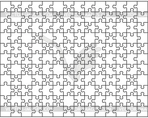 Puzzle, separate pieces - vector clip art