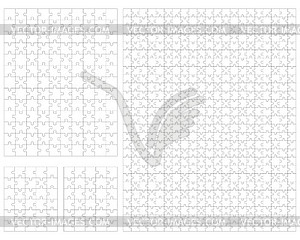 Пазлы, отдельные кусочки - векторное изображение EPS