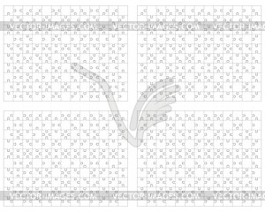 Puzzles, separate pieces - vector image