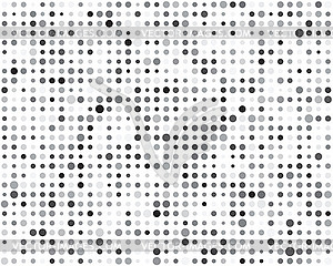 Circles random size, seamless pattern - vector clipart