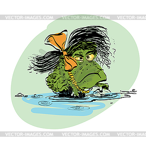 Amphibian frog girl - vector image