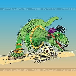 Dinosaur t Rex female - vector image