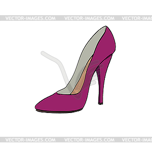 Red womens high heels - vector image