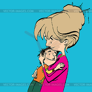 Mother and child, love in family - vector image